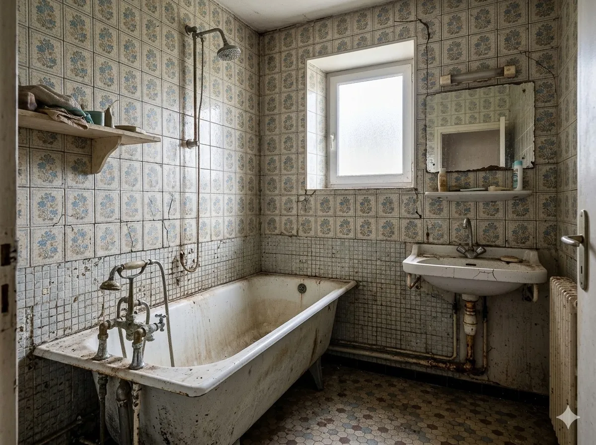 Ancienne salle de bain avant travaux